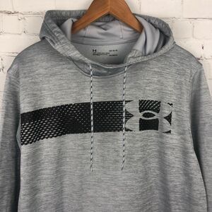 Under Armour AF BAR Logo Gray Hoodie Men's Sz Large